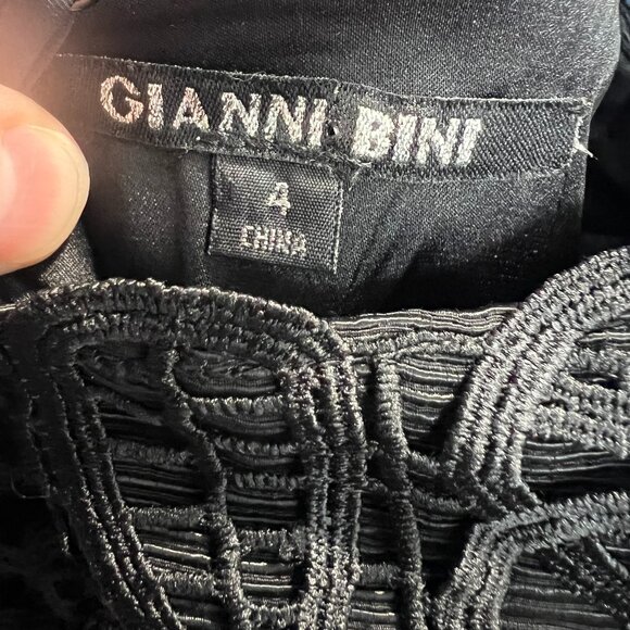 Gianni Bini Black Cocktail Dress Adjustable Straps Size 4 - Picture 4 of 7